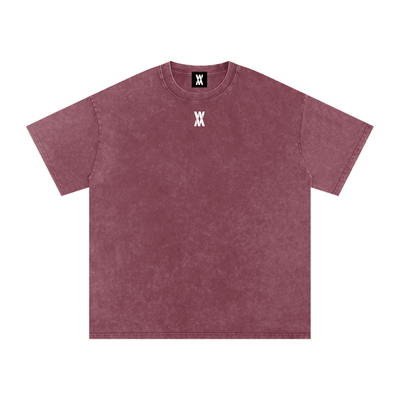 War Made Script Snow Washed Oversized Cotton T-Shirt