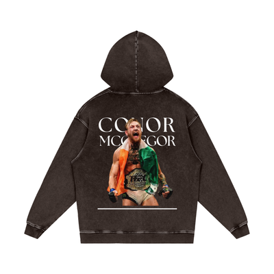 Connor McGregor Snow Washed Loose Cotton Hoodie