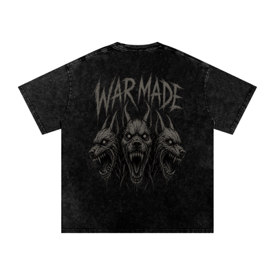 Blackout Cerberus Snow Washed Oversized Cotton T-Shirt