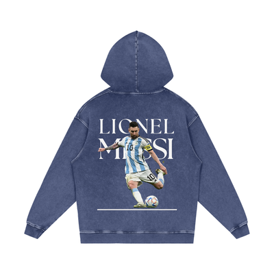Lionel Messi Snow Washed Loose Cotton Hoodie