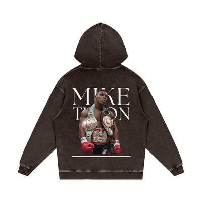 Mike Tyson Snow Washed Loose Cotton Hoodie