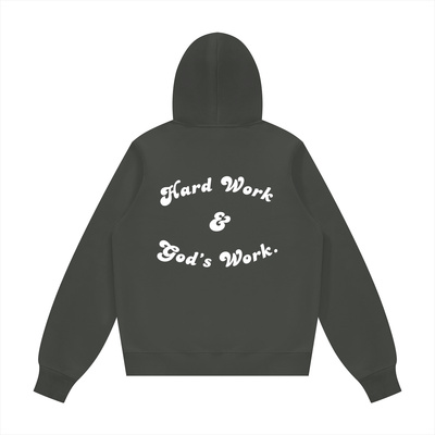 Hard Work & Gods Work Unisex Fleece Regular Hoodie (Runs Small)