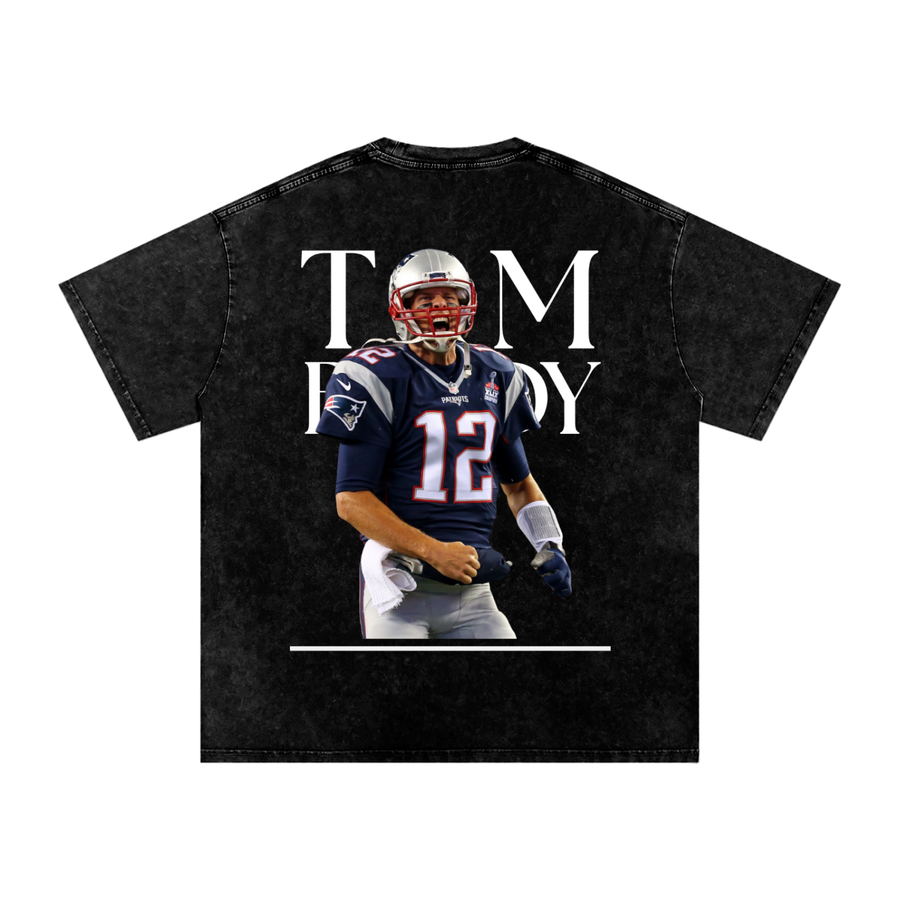 Tom Brady Snow Washed Oversized Cotton T-Shirt