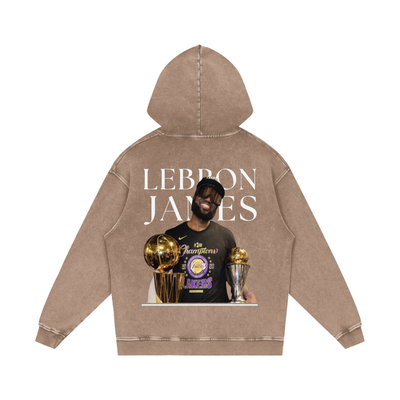 Lebron James Snow Washed Loose Cotton Hoodie
