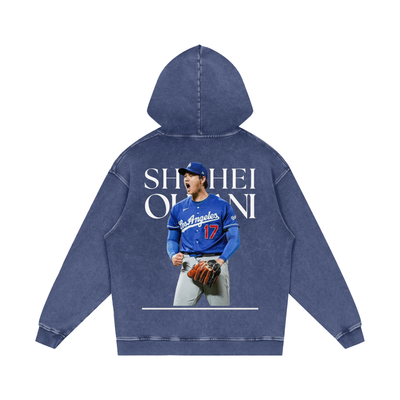 Shohei Ohtani Snow Washed Loose Cotton Hoodie