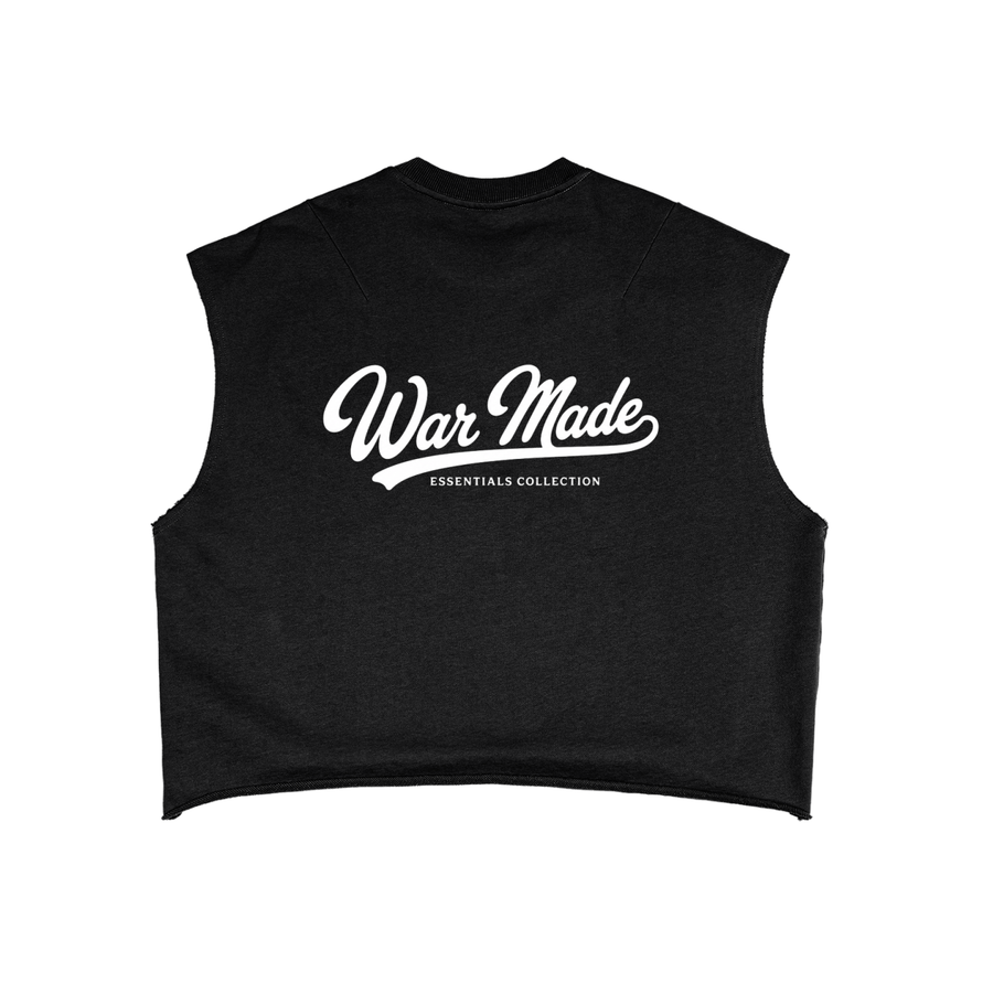 War Made Script Boxy Crop Tank Top