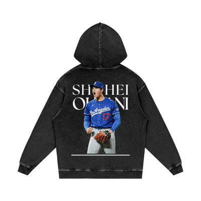 Shohei Ohtani Snow Washed Loose Cotton Hoodie