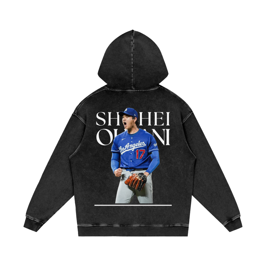 Shohei Ohtani Snow Washed Loose Cotton Hoodie