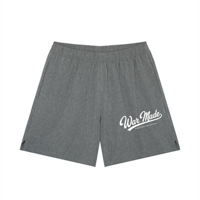 War Made Script Men’s Loose Fit Elastic Waist Shorts