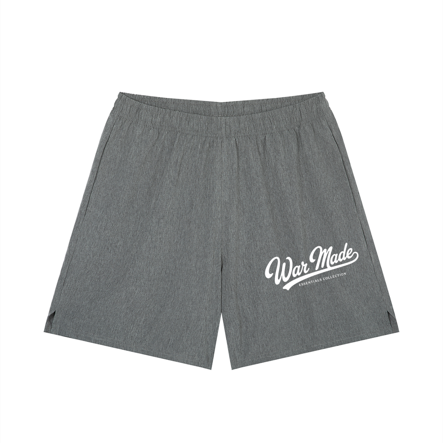War Made Script Men’s Loose Fit Elastic Waist Shorts
