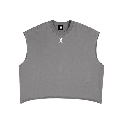 War Made Script Boxy Crop Tank Top