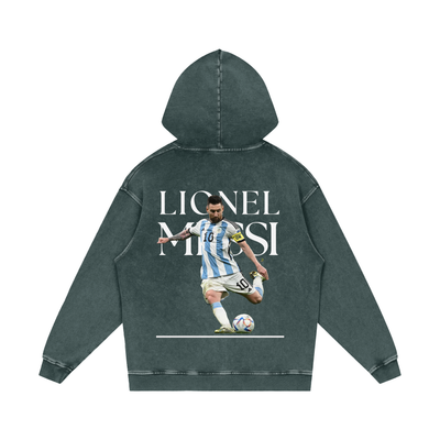 Lionel Messi Snow Washed Loose Cotton Hoodie