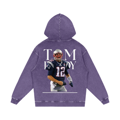 Tom Brady Snow Washed Loose Cotton Hoodie