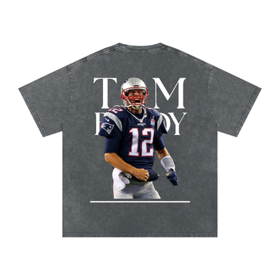 Tom Brady Snow Washed Oversized Cotton T-Shirt