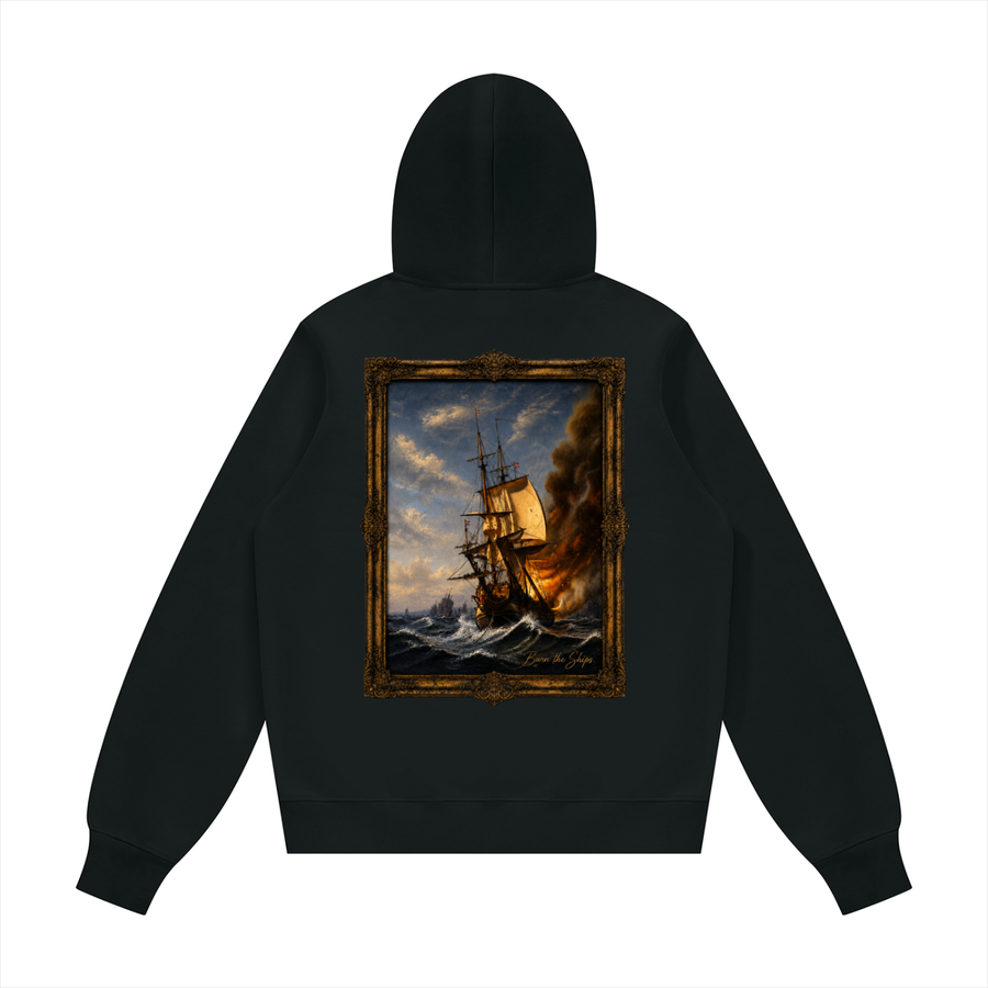 "Burn The Boats" Unisex Fleece Regular Hoodie (Runs Small)