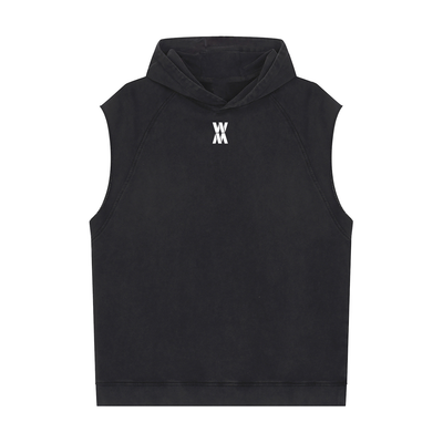 Graffiti "Burn The Boats" Snow Washed Sleeveless Hoodie