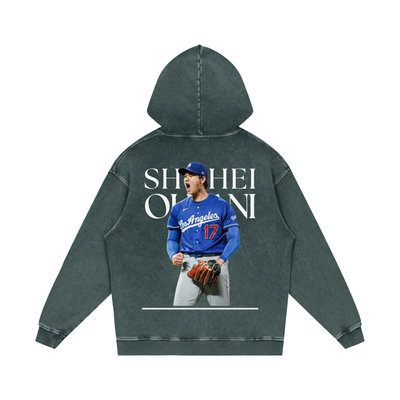 Shohei Ohtani Snow Washed Loose Cotton Hoodie