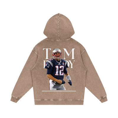 Tom Brady Snow Washed Loose Cotton Hoodie