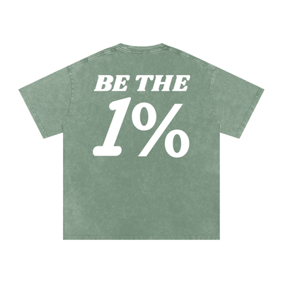 The Essentials "Be The 1%" Snow Washed Oversized Cotton T-Shirt