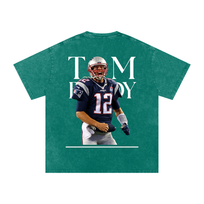 Tom Brady Snow Washed Oversized Cotton T-Shirt