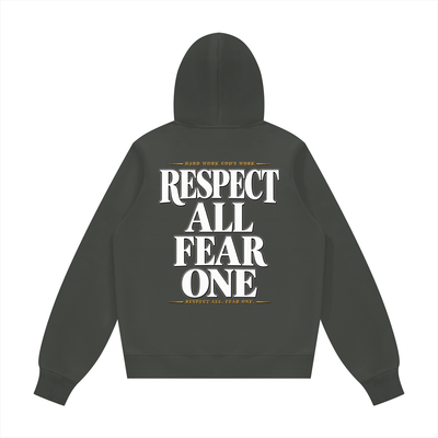 Respect All. Fear One. Unisex Fleece Regular Shoulder Hoodie (Runs Small)