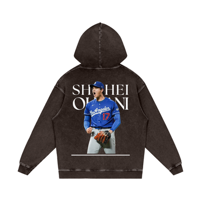 Shohei Ohtani Snow Washed Loose Cotton Hoodie