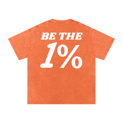 The Essentials "Be The 1%" Snow Washed Oversized Cotton T-Shirt