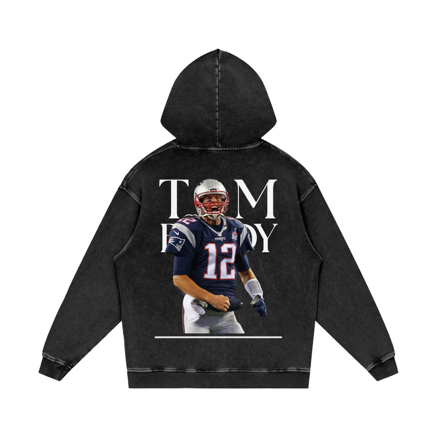 Tom Brady Snow Washed Loose Cotton Hoodie