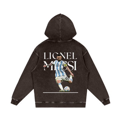Lionel Messi Snow Washed Loose Cotton Hoodie