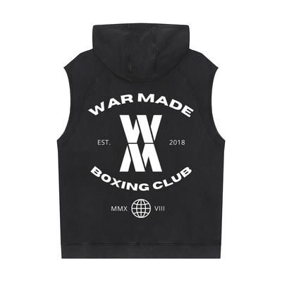 War Made Boxing Club Snow Washed Sleeveless Hoodie