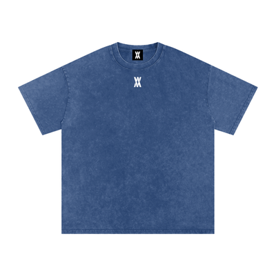 War Made Script Snow Washed Oversized Cotton T-Shirt