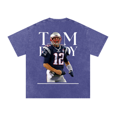 Tom Brady Snow Washed Oversized Cotton T-Shirt