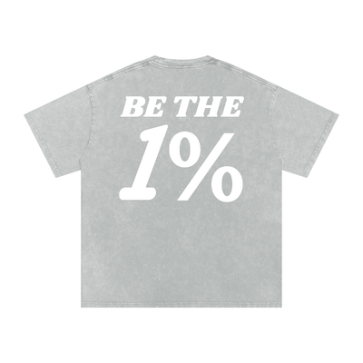 The Essentials "Be The 1%" Snow Washed Oversized Cotton T-Shirt