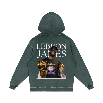 Lebron James Snow Washed Loose Cotton Hoodie