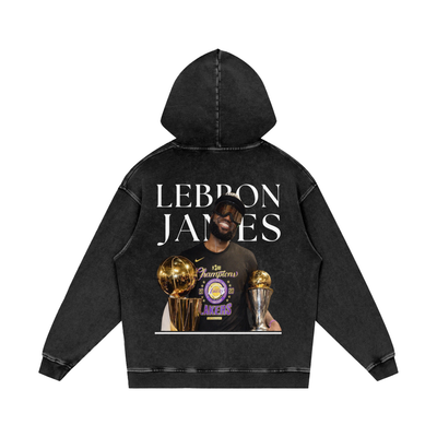 Lebron James Snow Washed Loose Cotton Hoodie