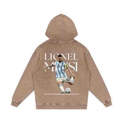 Lionel Messi Snow Washed Loose Cotton Hoodie