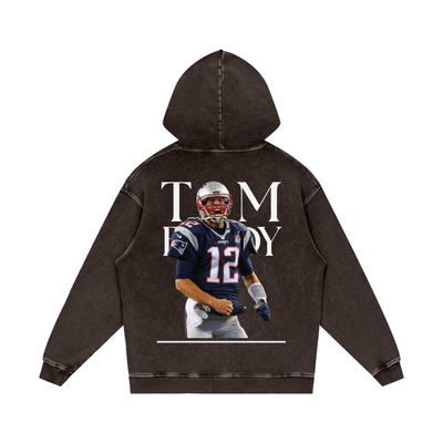 Tom Brady Snow Washed Loose Cotton Hoodie