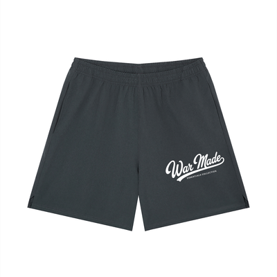 War Made Script Men’s Loose Fit Elastic Waist Shorts