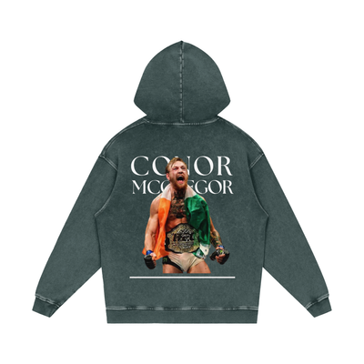 Connor McGregor Snow Washed Loose Cotton Hoodie